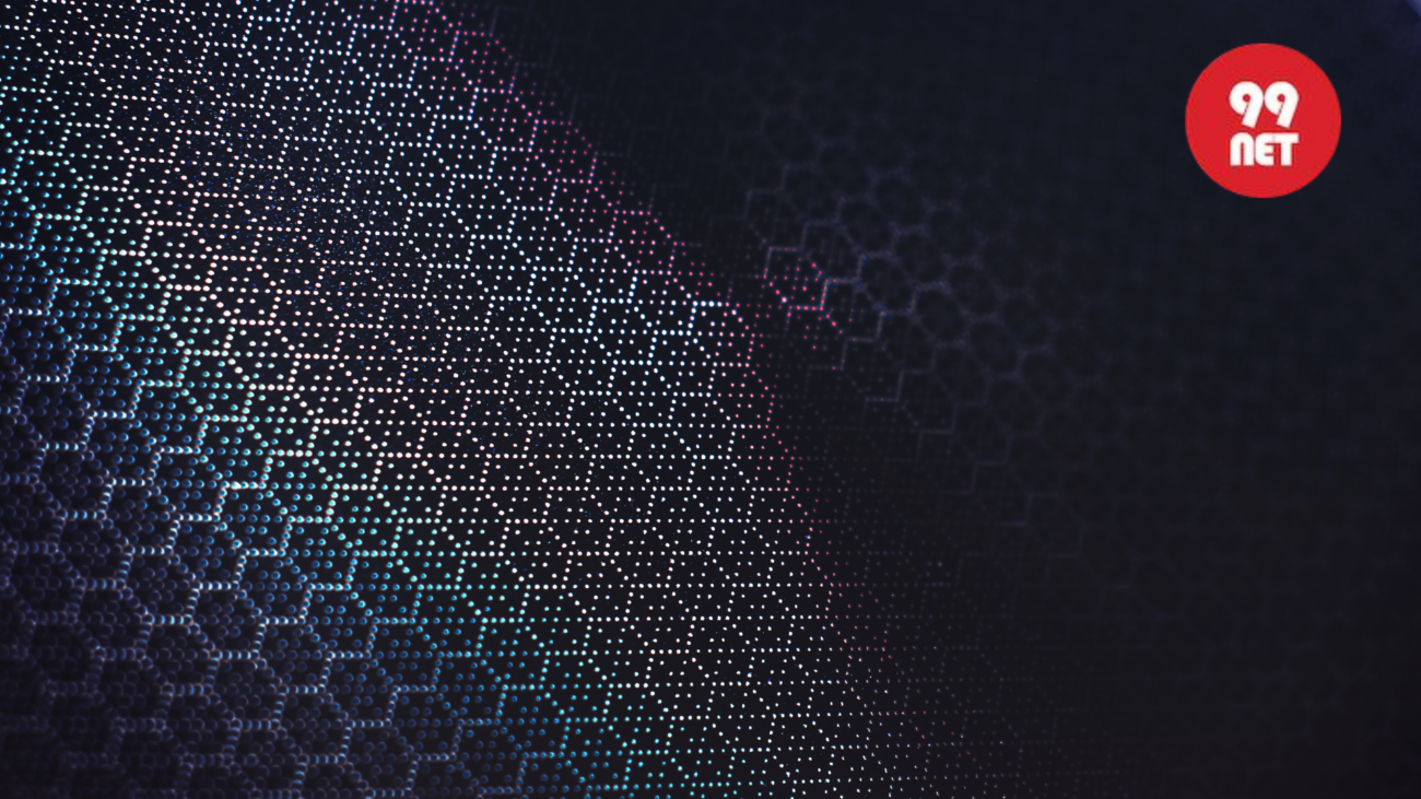 Black Blue Pink Technology Geometric Desktop Wallpaper (1)